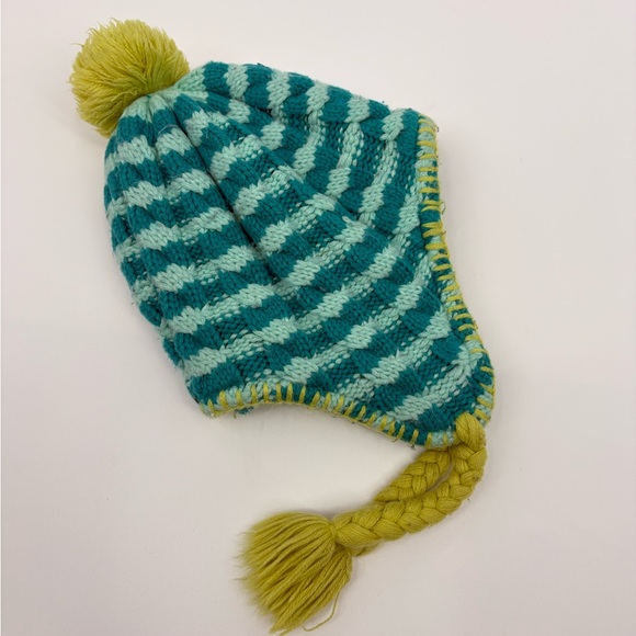 The north face | Kids Striped Knit Hat with Tassels - Picture 3 of 4